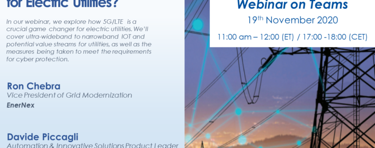 [WEBINAR] 5G/LTE: A Game Changer for Electric Utilities?